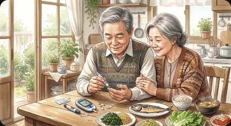 2026 노인 당뇨병 관리 완벽 가이드 — 65세 이상 혈당 목표·약물 선택·저혈당 예방·합병증 관리·식단·운동·정기 검진까지 총정리